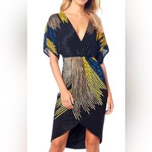 Gianni Bini Black and Gold Sequin Dress